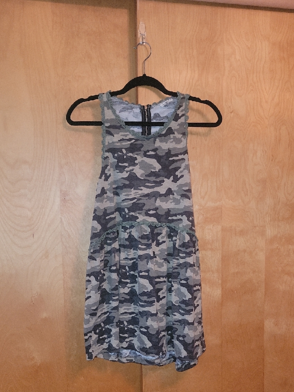 POL Green Camo Tank Top Dress